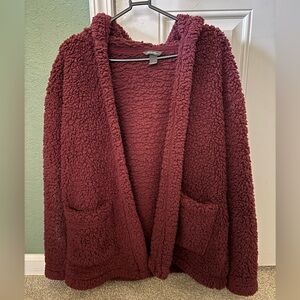 Eddie Bauer Maroon Sherpa Jacket